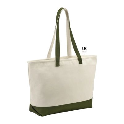 ANTIGUA -SAC SHOPPING ZIPPÉ BICOLORE COTON 630GSM UBAG