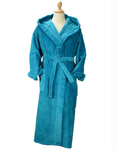 DeLuxe Velour Bathrobe with hood