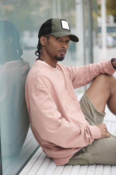 Casquette trucker 5 panneaux avec patch carré Beechfield®