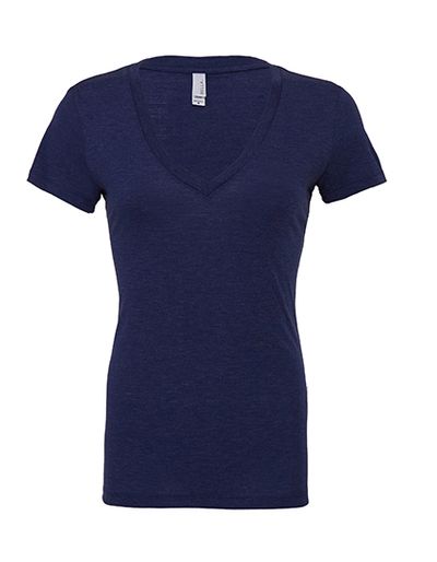 Women`s Triblend Deep V-Neck T-Shirt