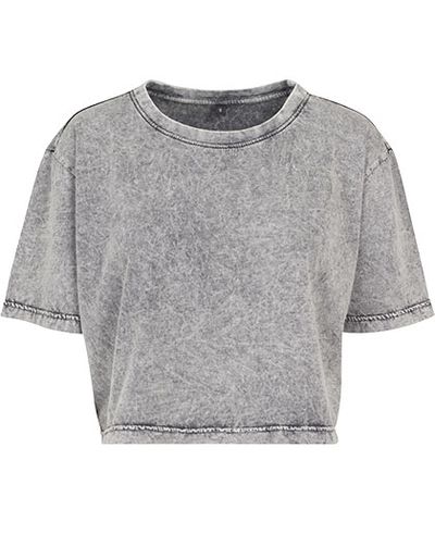 Ladies' Acid Washed Cropped Tee