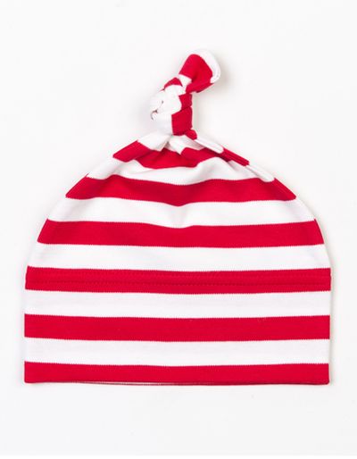 Baby Stripy One Knot Hat