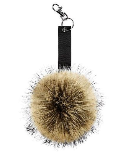 Faux Fur Pop Pom Key Ring