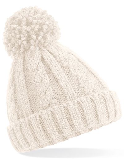 Junior Cable Knit Melange Beanie