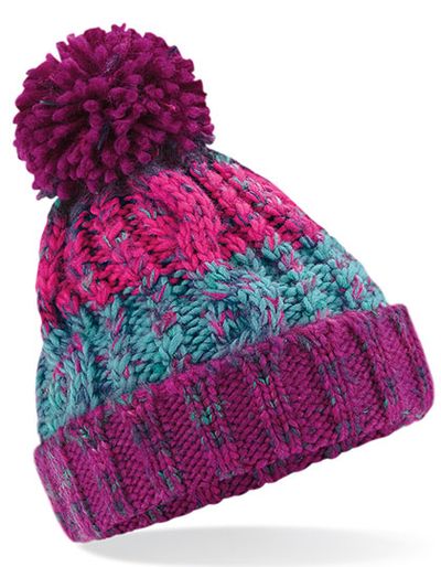 Junior Corkscrew Pom Pom Beanie