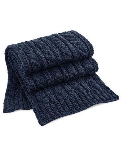 Cable Knit Melange Scarf