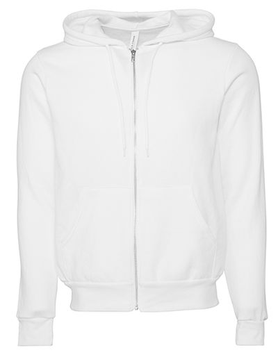 Unisex Zip-Up Poly-Cotton Fleece Hoodie