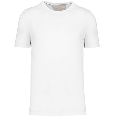 T-shirt slub écoresponsable col rond manches courtes homme - 160 g Blanc Outlet Kariban