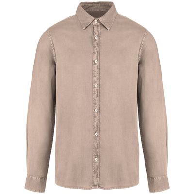 Chemise délavée en coton twill homme - 135g Native Spirit