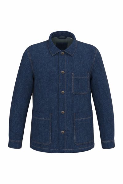 Veste en jean écoresponsable à épaules tombantes unisexe
