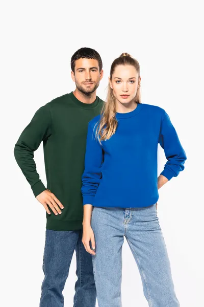 Sweat-shirt recyclé col rond unisexe