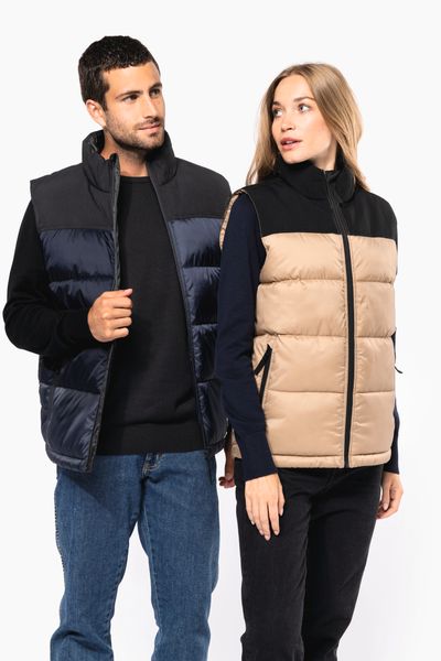 Bodywarmer matelassé bi-ton unisexe