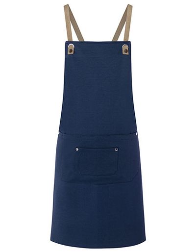 Bib Apron Urban-Nature With Cross Straps And Big Pocket