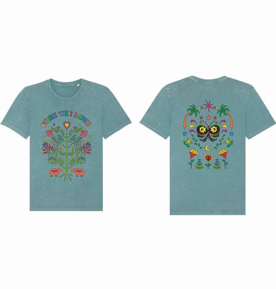 Monoki FREE THE LOVE creator vintage teal monstera