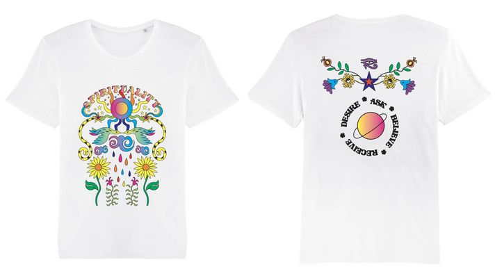 Monoki Tee shirt SPIRITUALITY ENJOYS MODAL WHITE