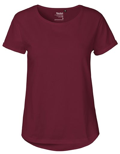 Ladies` Roll Up Sleeve T-Shirt