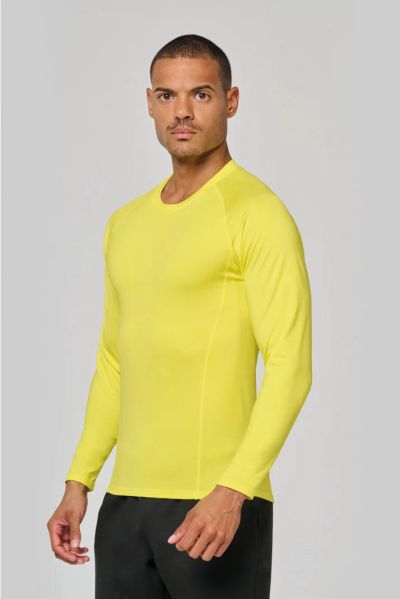 T-shirt double peau sport manches longues unisexe