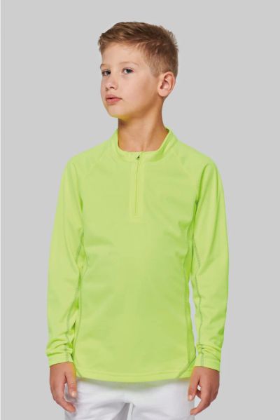 Haut de sport manches longues ¼ zip enfant