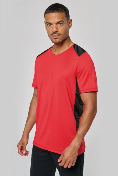 T-shirt de sport bicolore unisexe