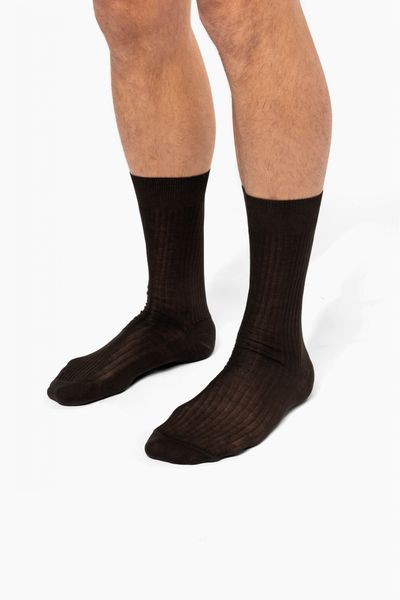 Chaussettes coton rib 4x2 fil d'Écosse homme