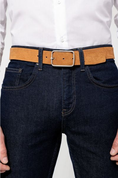 Ceinture cuir  velours homme