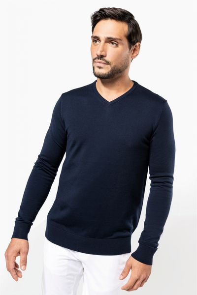 Pull Mérinos col V homme