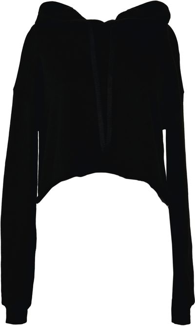Sweat-shirt crop à capuche femme