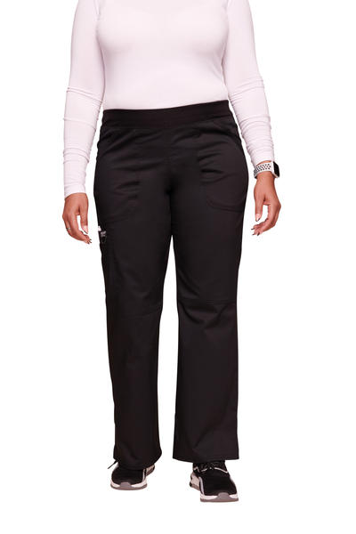 Pantalon cargo à taille moyenne à enfiler femme