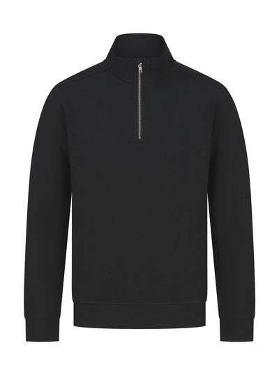 Sweat-shirt col zippé unisexe