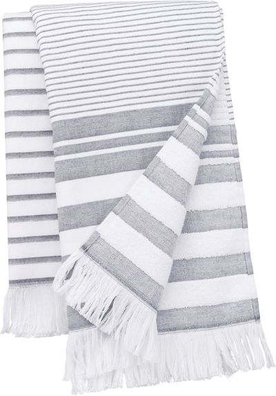 Fouta rayée avec franges