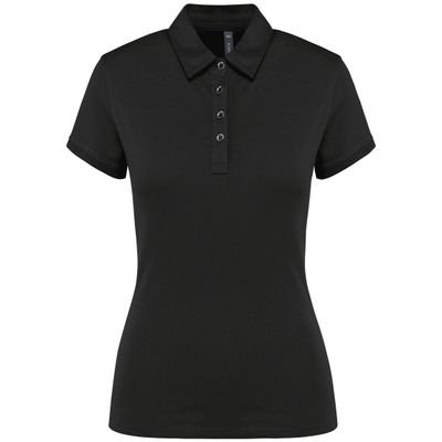 Polo jersey manches courtes femme