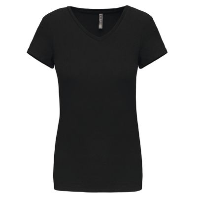 T-shirt col V manches courtes femme