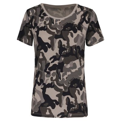 T-shirt camo manches courtes femme