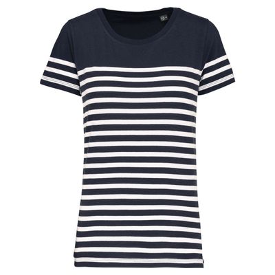 T-shirt marin col rond Bio femme