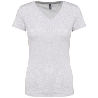 T-shirt col V manches courtes femme