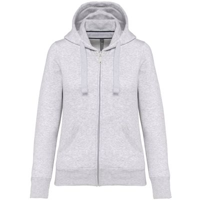 Sweat-shirt zippé capuche femme