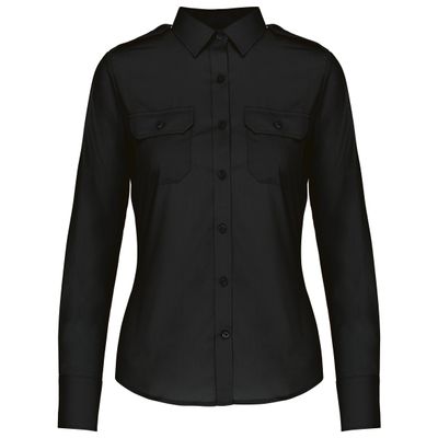 Chemise pilote manches longues femme