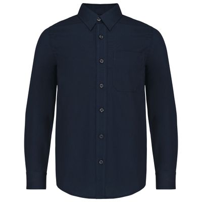 Chemise popeline manches longues enfant