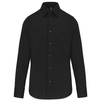 Chemise coton / élasthanne manches longues homme