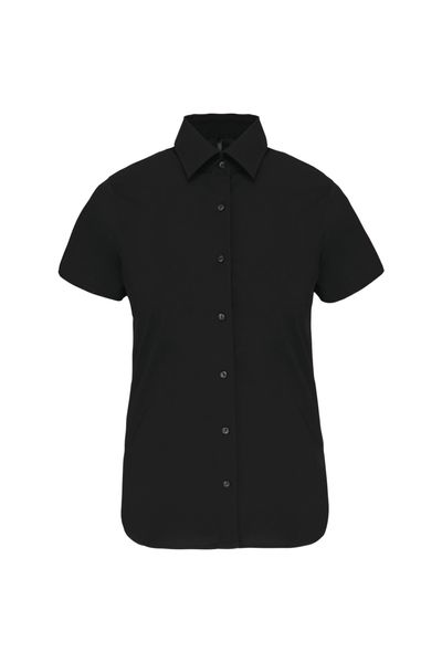 Chemise coton / élasthanne manches courtes femme