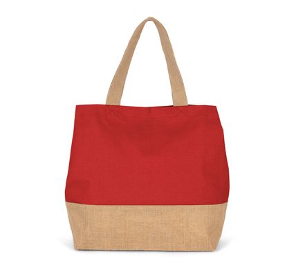 Sac shopping en toiles de coton & jute