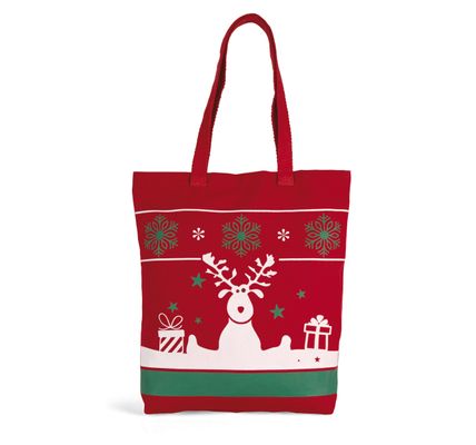 Sac shopping avec motifs de Noël