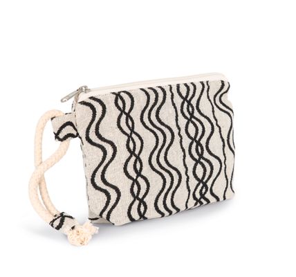 Pochette zippée recyclé - Motif vague