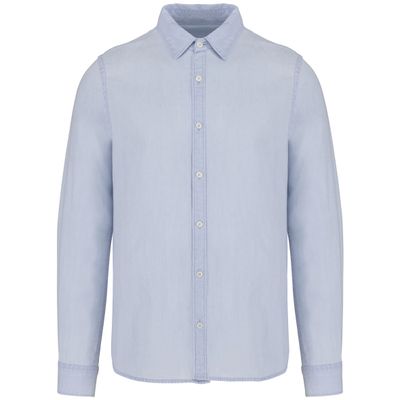 Chemise écoresponsable délavée coton twill homme