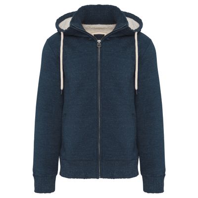 Veste vintage molleton doublée sherpa homme