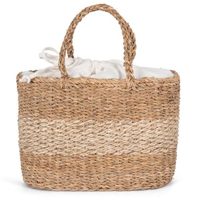 Sac panier en jute et jonc de mer