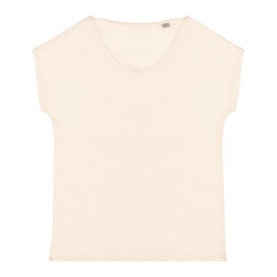 T-shirt en lin col V  femme - 190g
