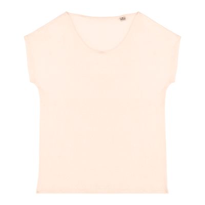 T-shirt en lin col V  femme - 190g