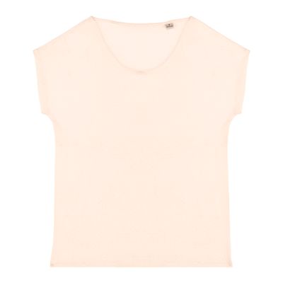 T-shirt en lin col V  femme - 190g