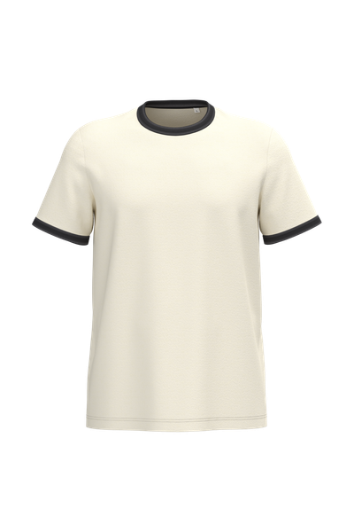 T-shirt ringer écoresponsable à bords contrastés effet délavé homme - ringer tee Native Spirit